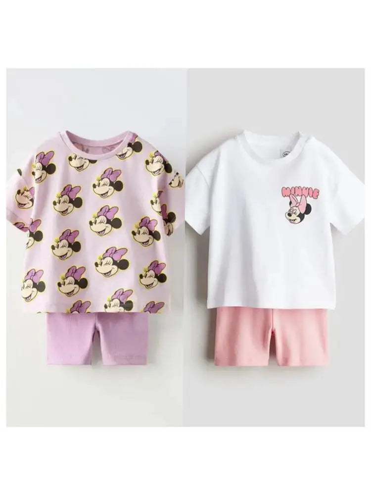 0-4year Girls Clothes Set Kids Clothes Summer Girl T-shirt Shorts Cotton Short Sleeve Children Clothing Toddler Suit