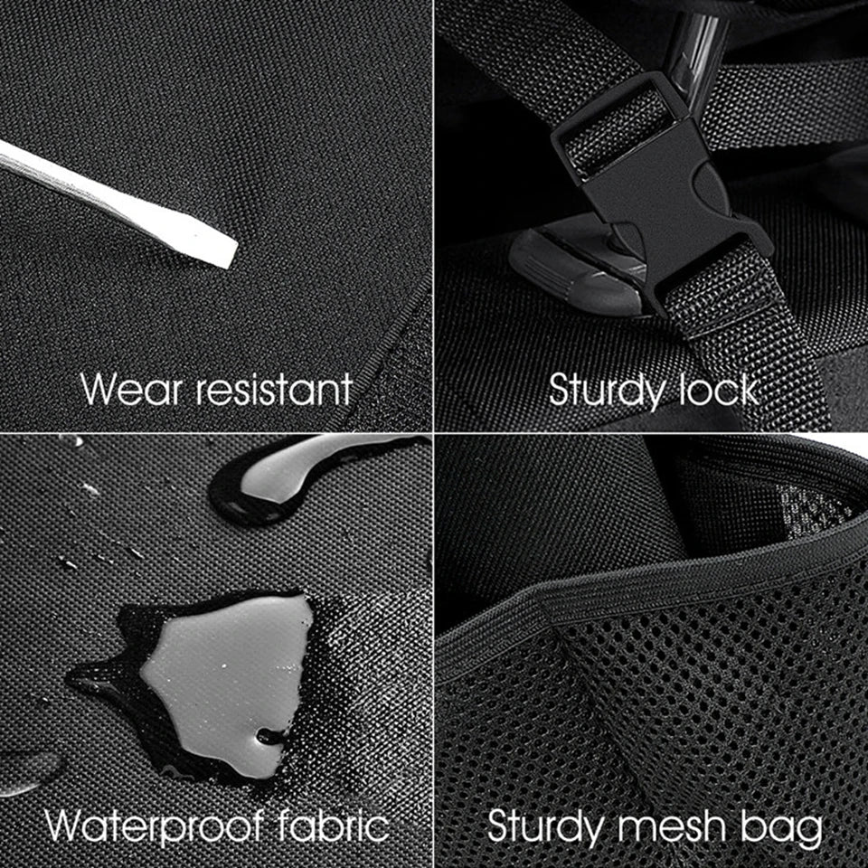 Car Organizer Auto Rear Seat Back Trunk Net Mesh Cargo Storage Bag Pocket Cover Stowing Tidying Interior Camping Accessories