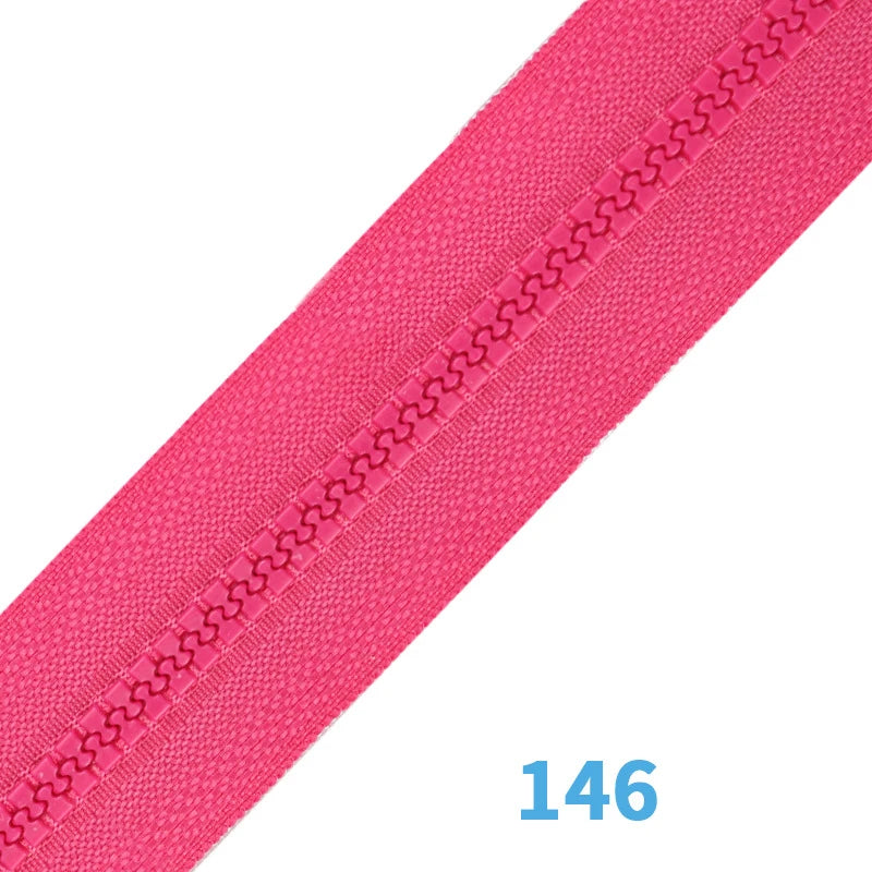 (10pcs)5# resin 60CM zipper clothing color single head open tail long down jacket cotton clothes glue teeth