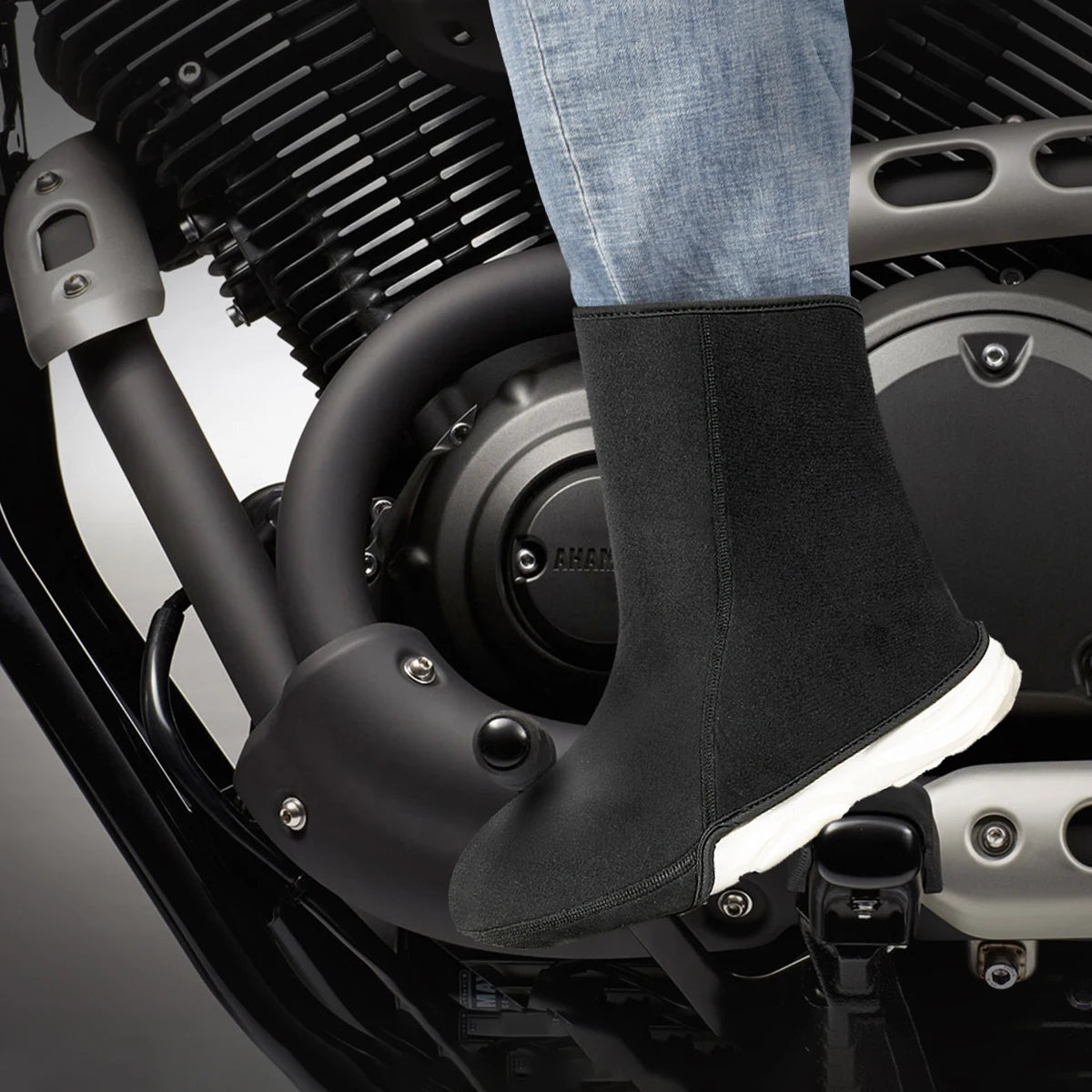 Windproof Ankle Protector for Motorcycle Riding, Outdoor Skiing, Warm Leg Covers Velvet Foot Covers, Cold-proof Equipment Winter