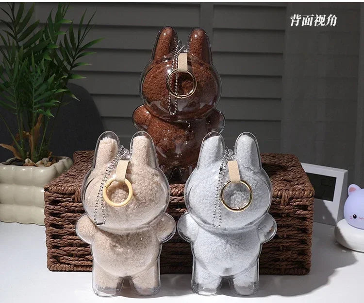 Labubu Transparent Protective Cover Stuffed Toys Cover Labubu I II Doll Display Bag Mini Portable Storage Box