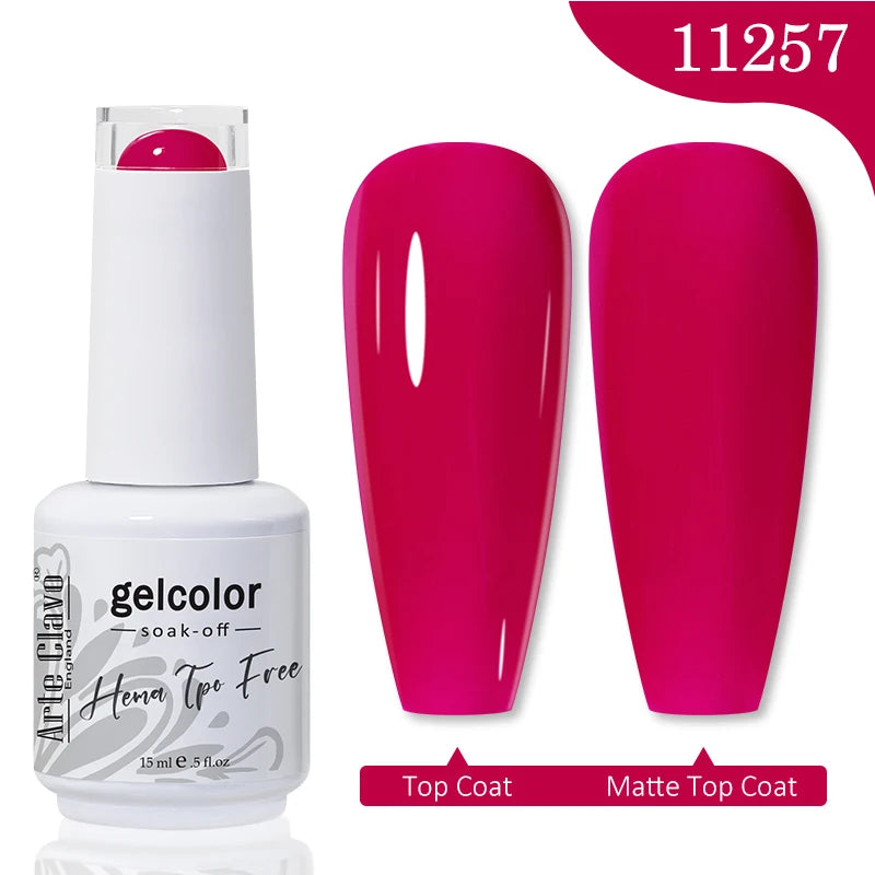 Arte Clavo HEMA TPO FREE Gel Nail Polish Jelly 15ml LED Nail Gel Hybrid Varnish Matt Top Base Coat Nail Art Gellak Primer