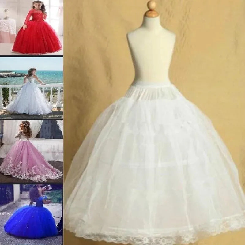 Kids Petticoats For Flower Girls Dresses Little Crinoline 2 Hoop Skirt Beautiful Petticoat Lolita Skirt Underskirt Vestido