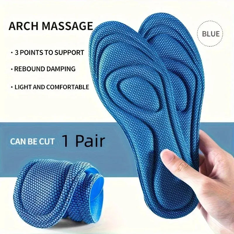 1 Pair Sports Massage Insole Memory Foam Insoles for Shoes Men Women Nano Antibacterial Massage Sport Insole Feet Orthopedic Sho