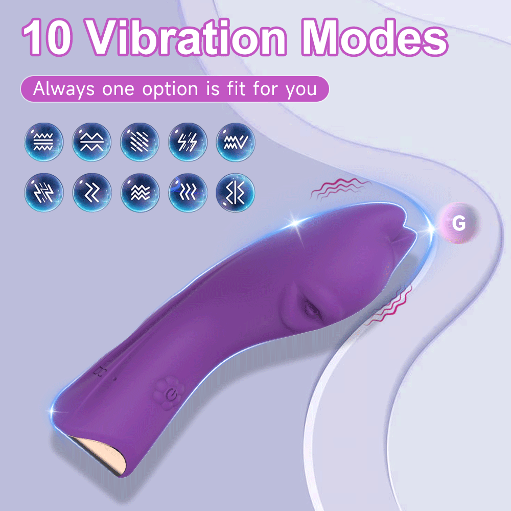 10 Speed G-Spot Finger Vibrator Clitoral Nipple Stimulation Massage Masturbator Suitable for Adult Women or Couples Sex Toy