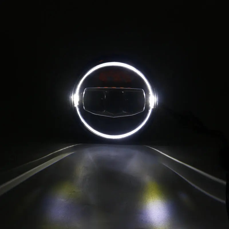 Car Motorcycle 7 Inch Led Headlight DRL Halo Amber Turn Light For Jeep Wrangler JK TJ CJ LJ Lada Defender Suzuki Hummer Headlamp