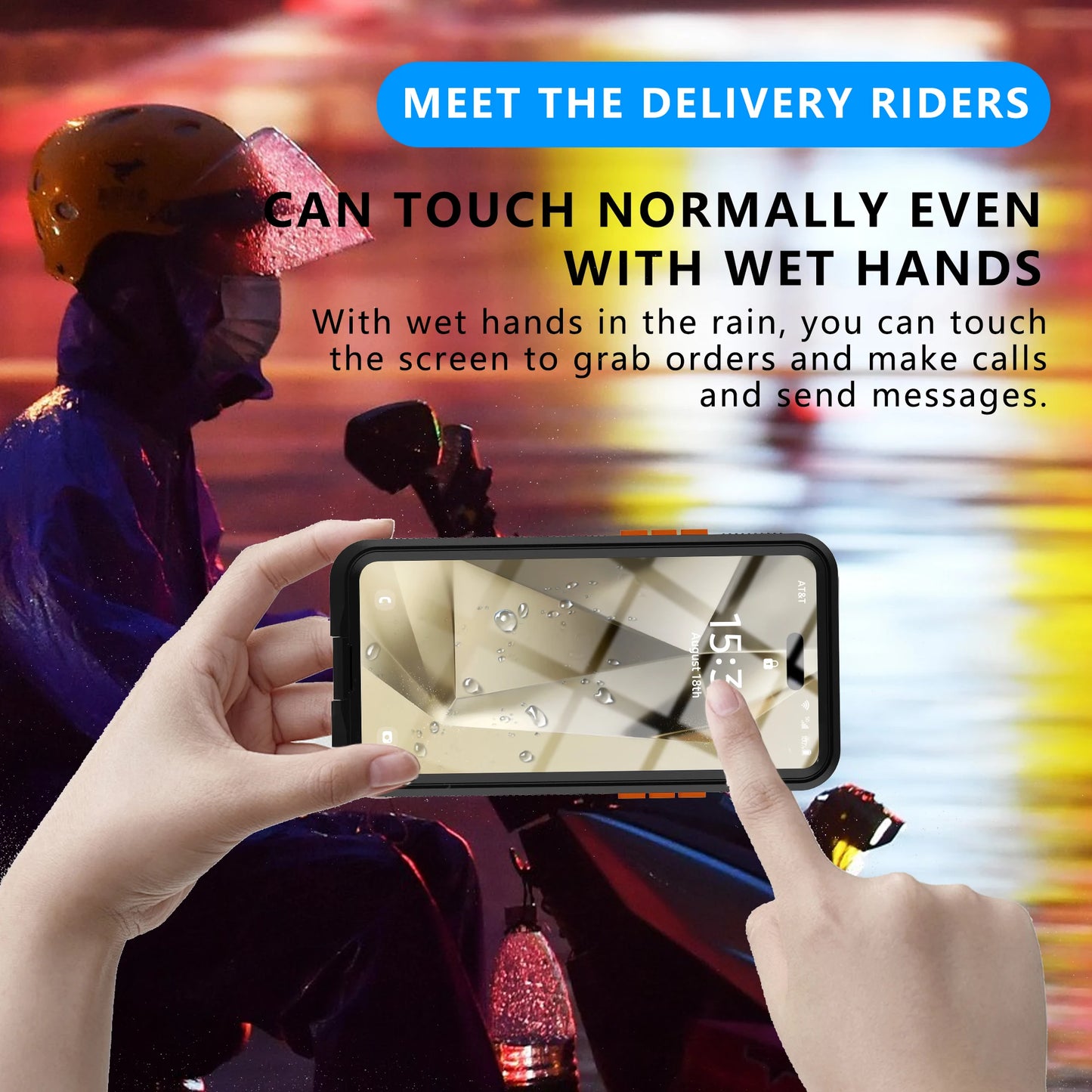 Shellbox Fashion Window Photography Underwater Touch Screen Suitable for iPhone 12 Pro 13 14 15 Max IP68 Waterproof Phone Case
