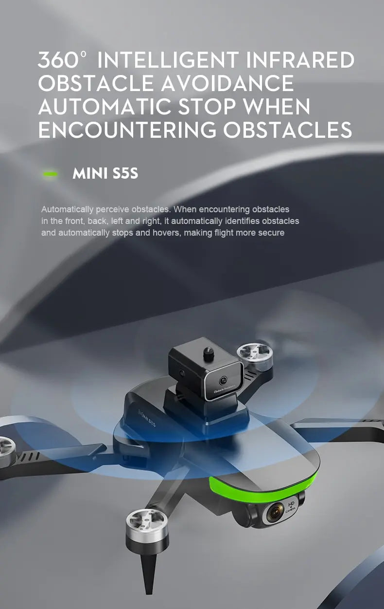 New S5S Mini Drone 4k Profesional 8K HD Camera Obstacle Avoidance Aerial Photography Brushless Foldable Quadcopter 1.2km
