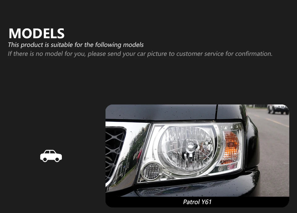 Car Lights for Nissan Patrol Y61 LED Headlight 2005-2022 Head Lamp Drl Dynamic Signal Projector Lens Automotive Accessories