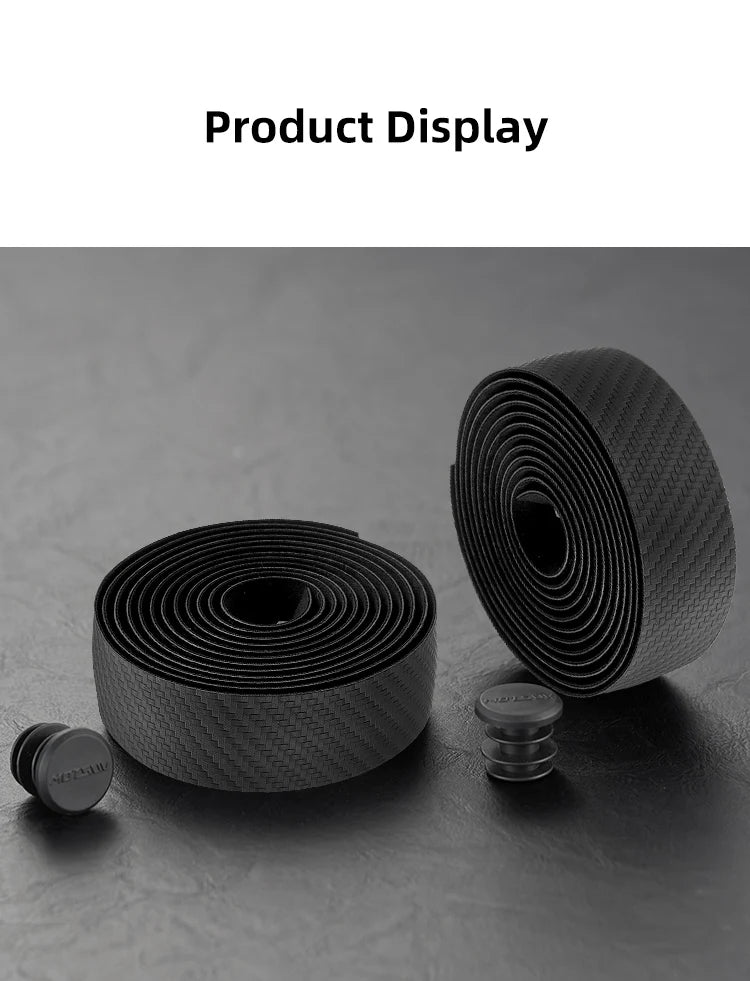 MOTSUV Road Bicycle Bar Tape Cycling Cork Shockproof Sport Handlebar Bandage EVA Wrap Bent Bar Tape+2 Bar Plug Bike Accessories