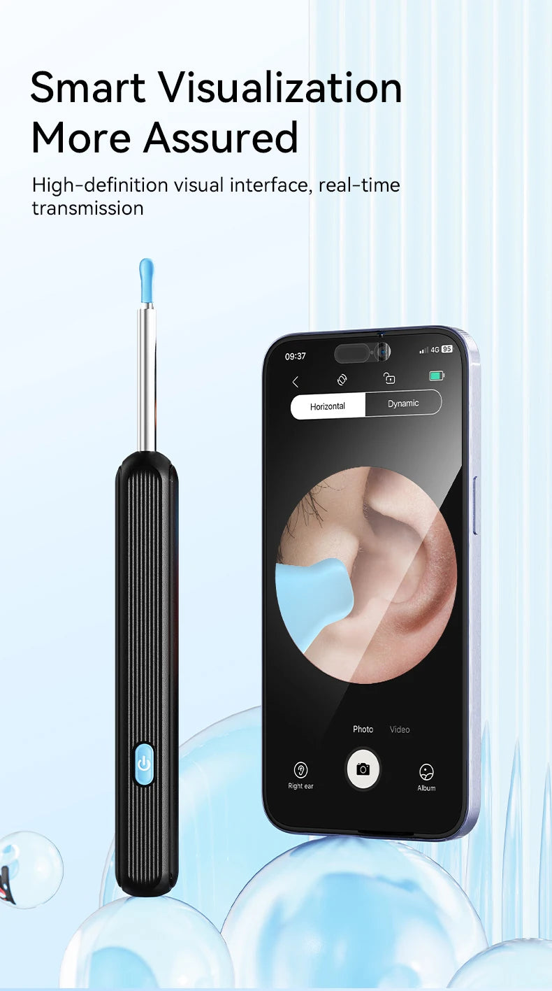 Wireless Ear Wax Cleaner with Camera Safe Earwax Removal Endoscope with Camera Luminous Ear Cleaner Ear Cleaning Tools Ear Care