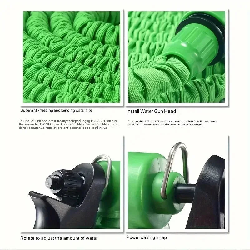 Water Gun, 7Water Spraying Functions, Home Expandable Magic Hose, High-Pressure Car Wash, Garden Watering Hose