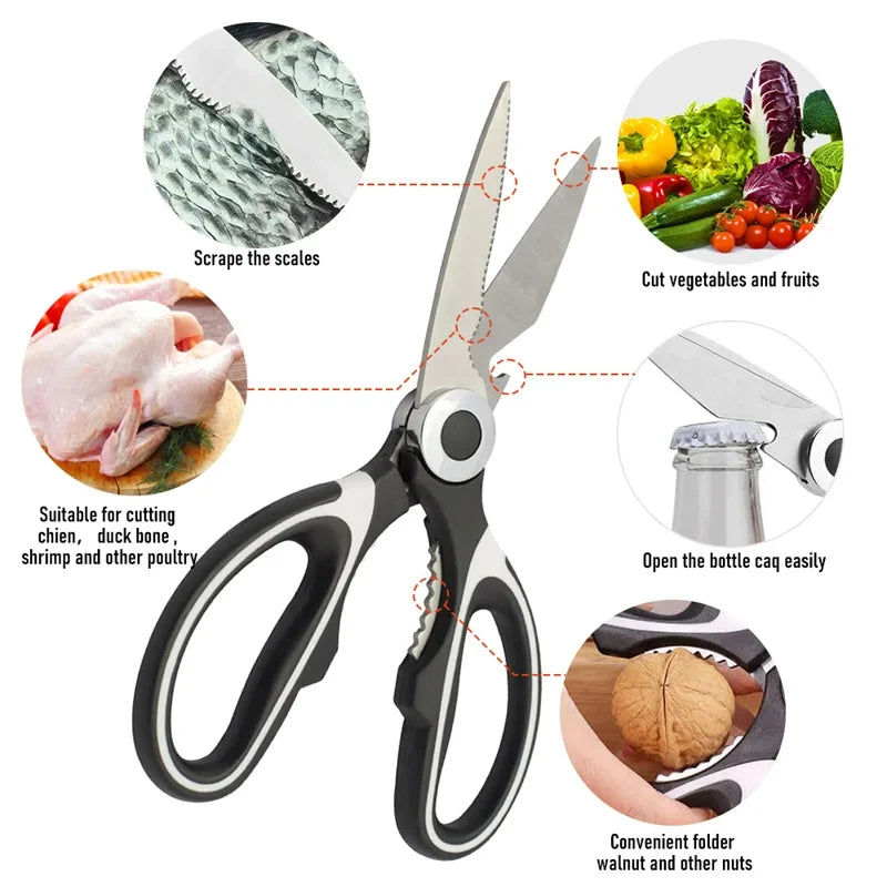 Multi-purpose Food Shears Household Kitchen Chicken Shears Multi-purpose Food Shears Chicken Bone Shears