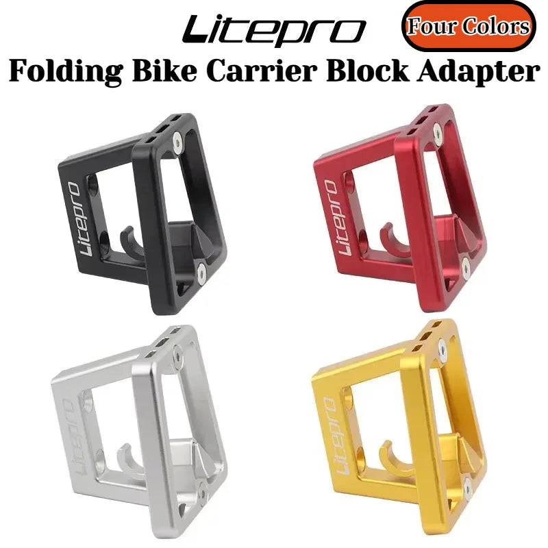 Litepro Folding Bike Front Bag Carrier Block BracketSuitable For DAHON/ FNHON/ Brompton Folding Bike Front Carrier Mount Adapter