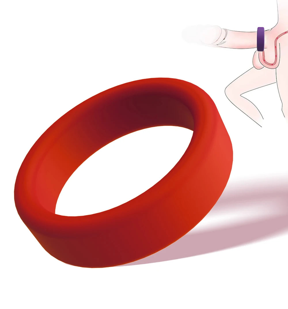 Cock Ring Durable Silicone Penis Rings Men's Delayed Ejaculation Rubber Rings Sex Toy For Men Couple Stretcher Scrotum Ring