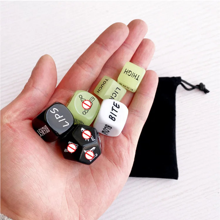6pcs Luminous Sex Dice Toys Adult Games Couple Flirting Cubes Ual Erotic Game Accessories Posture Bar Sex Toys for Couple Gifts