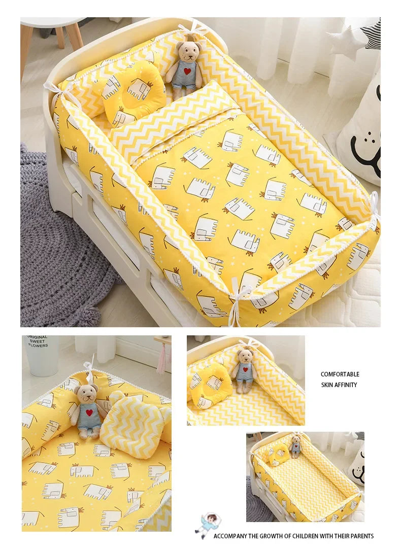 New Folding Baby Sleeping Nest Newborn Bed Crib Travel Playpen Mattress Child Toddler Playpens Photography Cama Bebe with Pillow