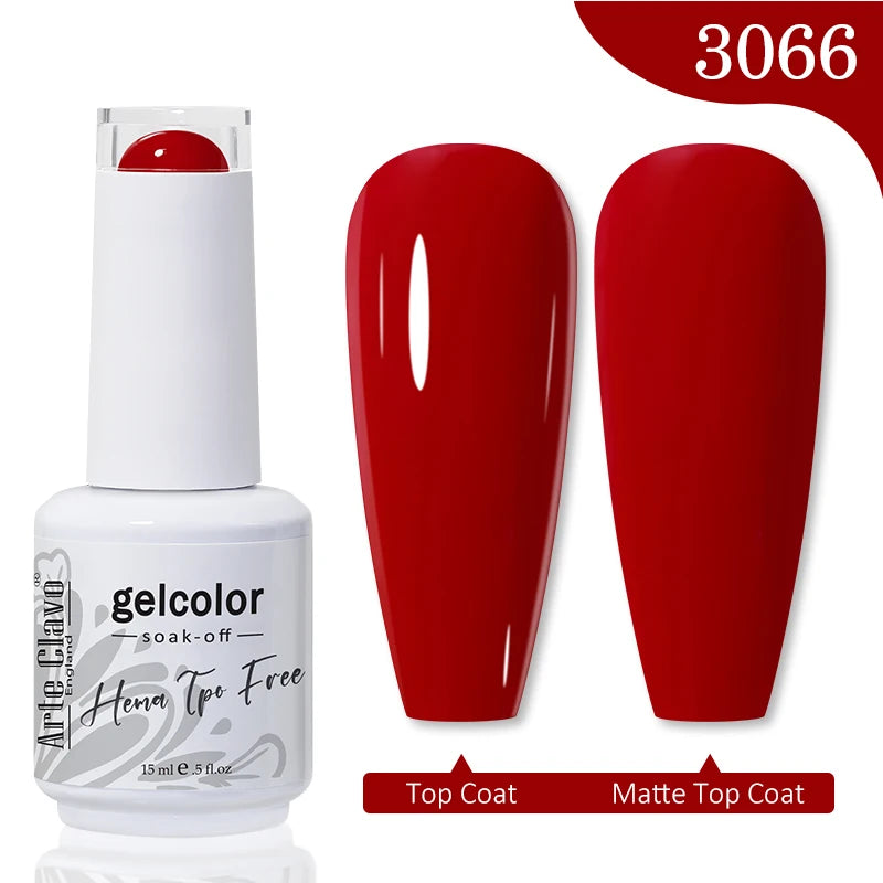 Arte Clavo HEMA TPO FREE Gel Nail Polish Jelly 15ml LED Nail Gel Hybrid Varnish Matt Top Base Coat Nail Art Gellak Primer