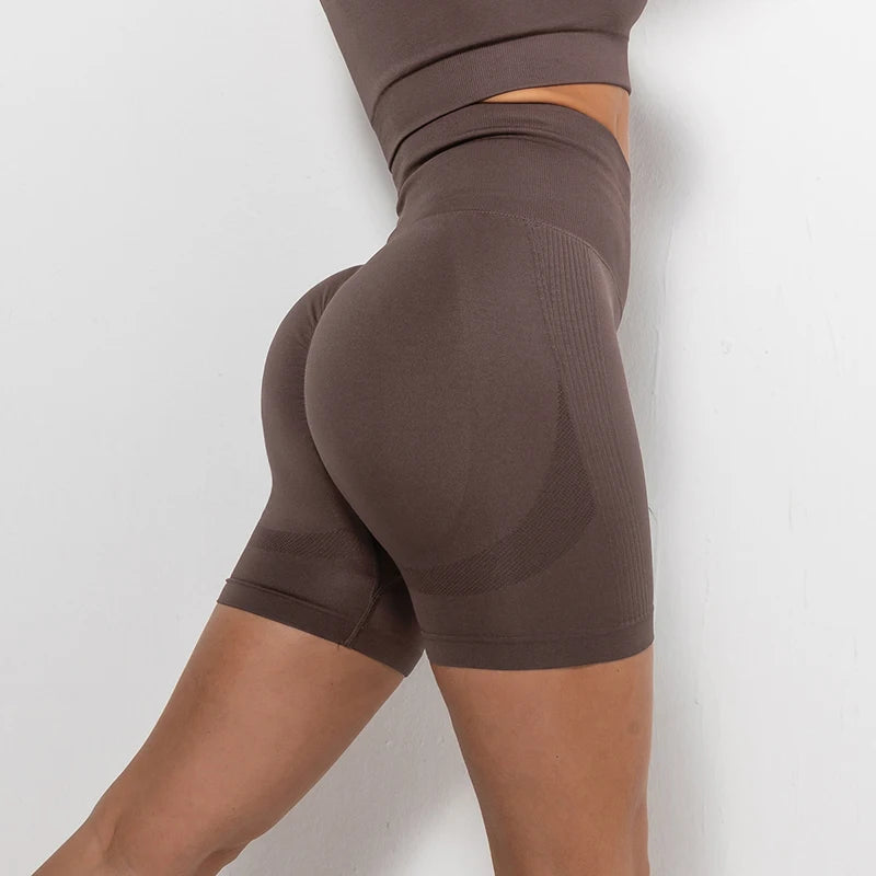 Women Shorts Yoga Gym Shorts Seamless Gym Shorts Push Up Fitness Sports Shorts High Waist Workout Cycling Shorts Sports Clothes