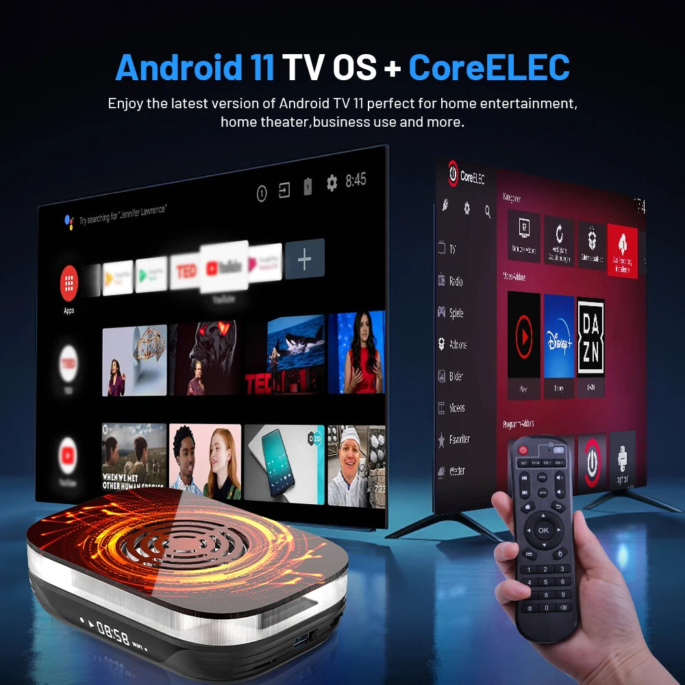 KINHANK Amlogic S905X4 Retro Video Game Console Super Console X4 Plus 90000 Game for 60+ Emulators Arcade/MAME/NAOMI 4K HD TVBox