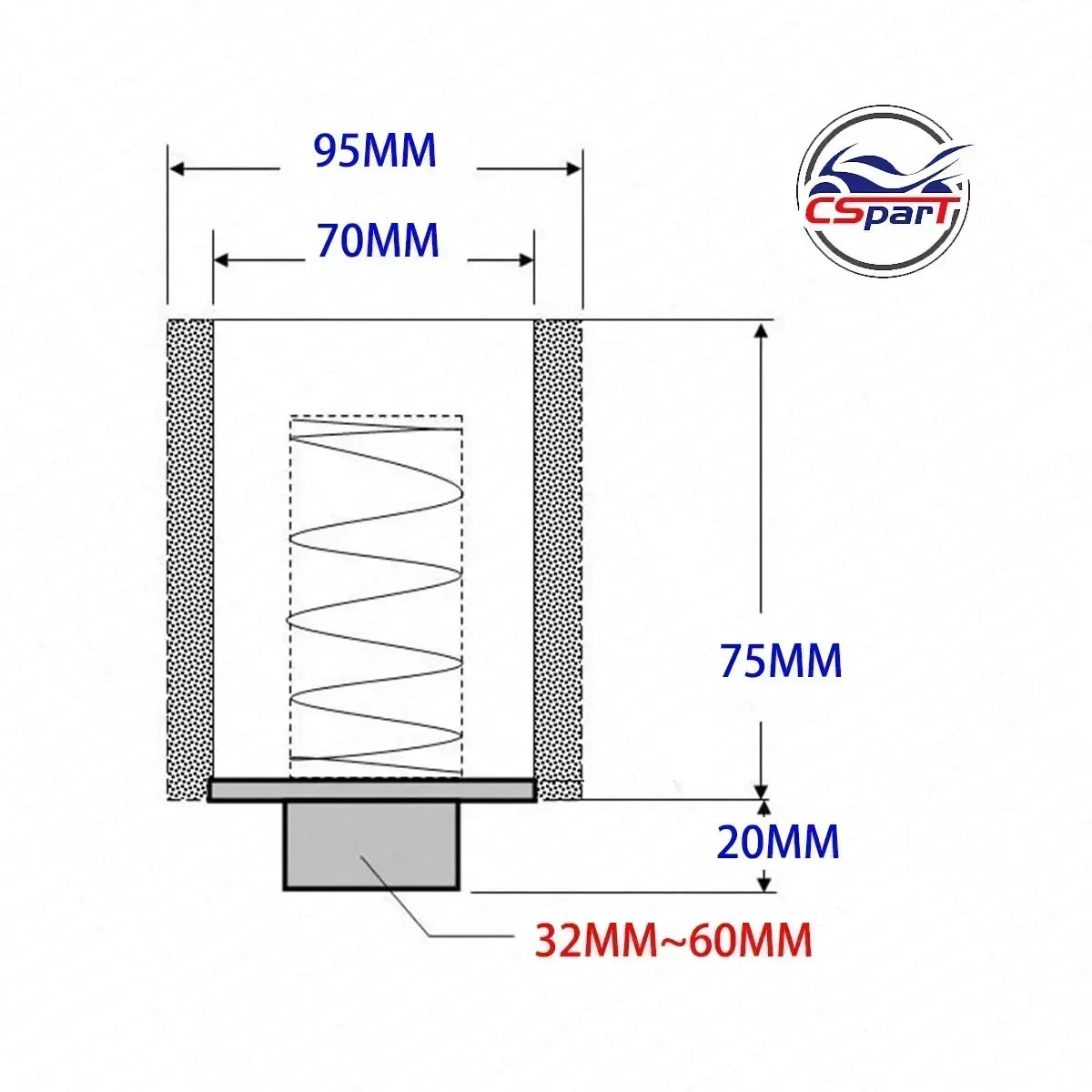 32mm 35mm 38mm 42mm 44mm 58mm straight Neck Foam Air Filter Sponge Cleaner Moped Scooter Dirt Pit Bike Motorcycle RED Kayo BSE