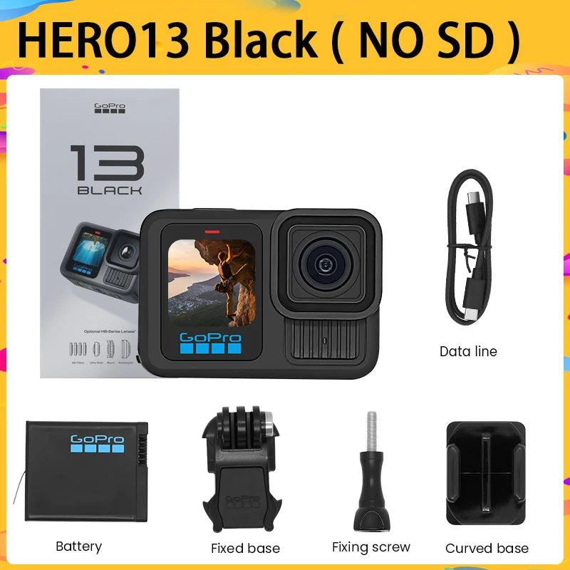 New GoPro HERO13 Black High Definition 5.3K Outdoor Anti Shake Camera Cycling Sports Camera