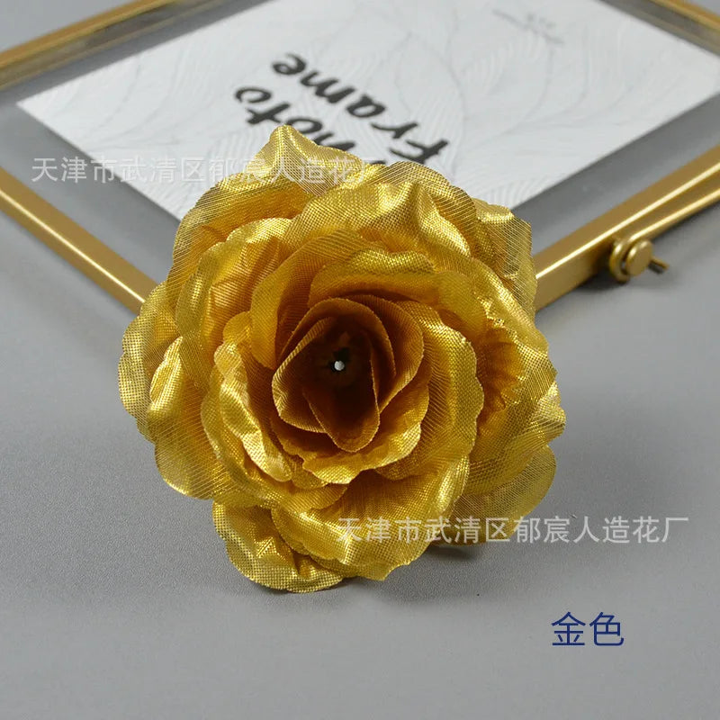 10pcs 10cm Artificial Roses Flower Heads DIY Wedding Home Decoration Party Festival Supplies Fake Flowers