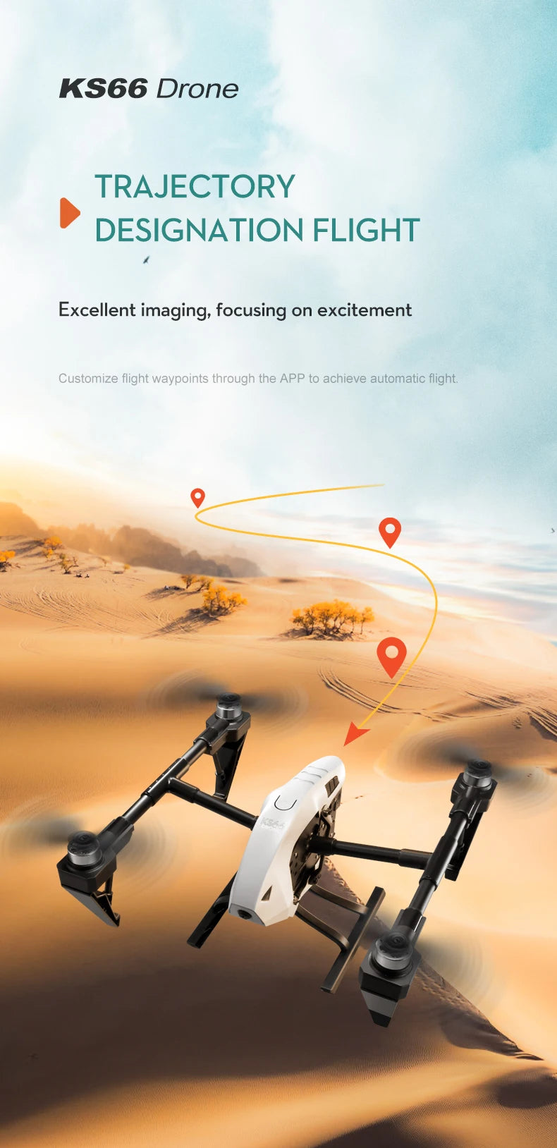 New KS66 4K Drone 8K Professional HD Dual Camera GPS 5G WIFI FPV Optical Flow Localization Brushless Motor RC Quadcopter 9000M