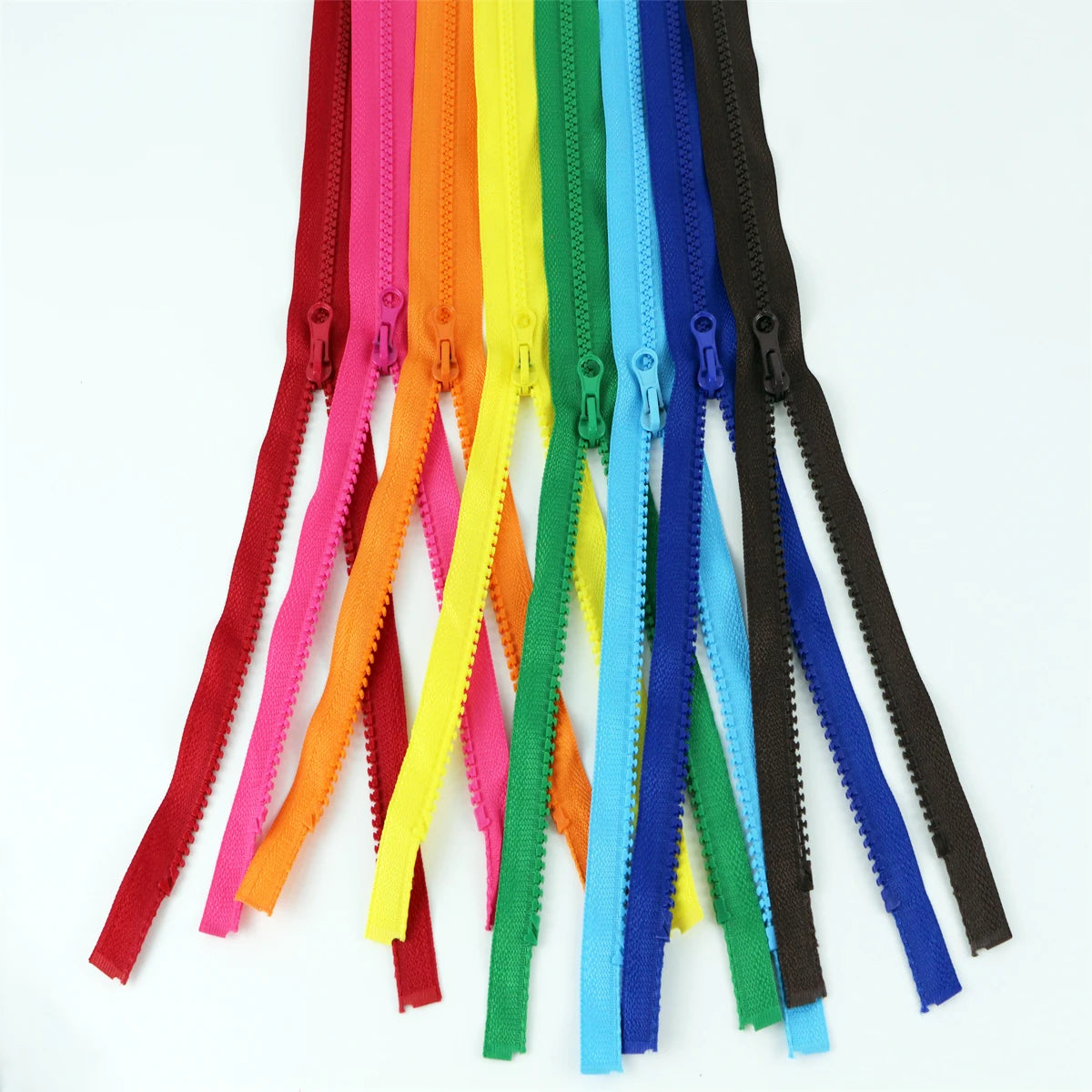 (10pcs)5# resin 60CM zipper clothing color single head open tail long down jacket cotton clothes glue teeth