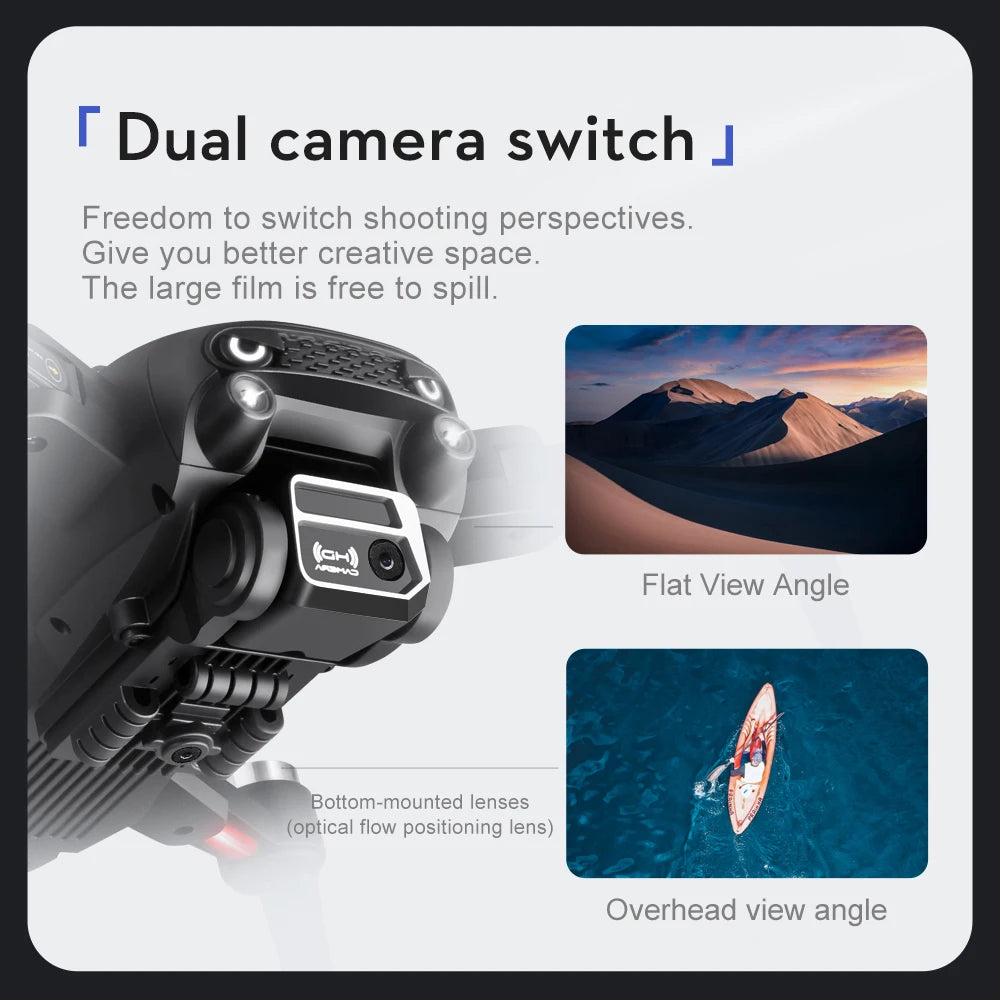 New S2S Drone 8K Professional HD Dual Camera Brushless Obstacle Avoidance Aerial Photography Foldable Quadcopter Toys Gifts