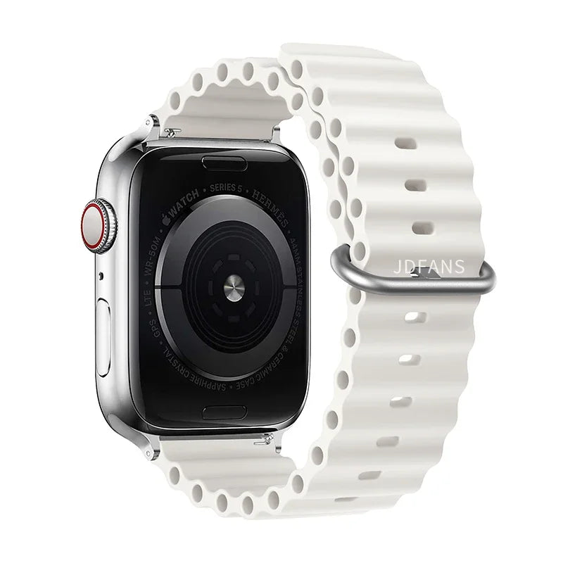 Ocean Band for Apple watch Ultra Series 10 9 7 8 5 6 SE 49mm 45mm 46mm 42mm 44mm 40mm 41mm Silicone bracelet correa iWatch Strap