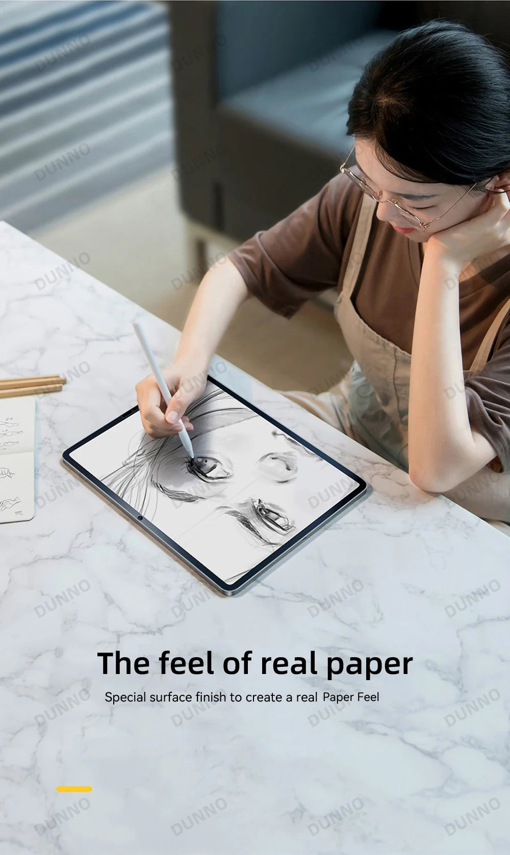Paper Feel Screen Protector for Samsung Galaxy Tab S6 Lite A9 Plus S9 A8 A7 Lite Painting Write Matte PET Paper Feel Film