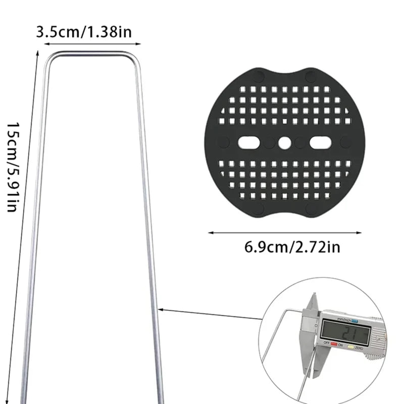 NEW Garden Peg Silver Metal U-Shape Garden Staple Garden Ground Nail Film Fixed Pegs Gardening Fixing Tools Film Peg retail