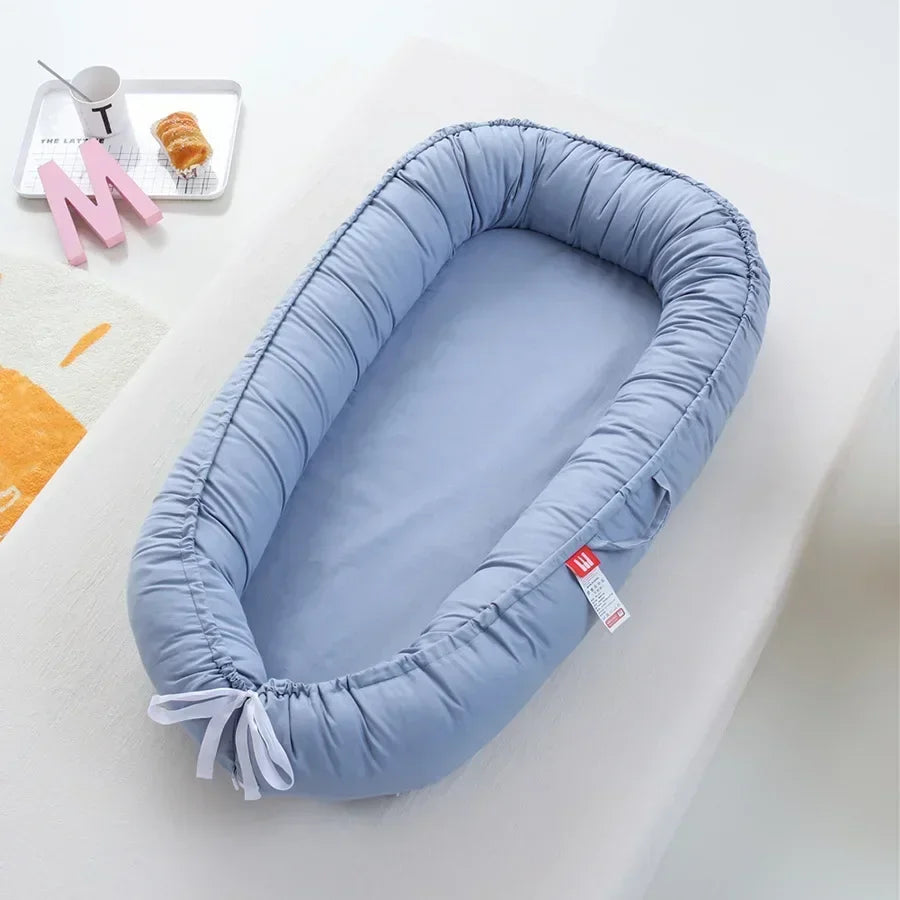 Portable Bassinet Travel Bed Bassinet Bumper with Pillow Portable Crib Gifts Cotton Baby Nest Bassinet Baby Cribs Cot Baby Bed
