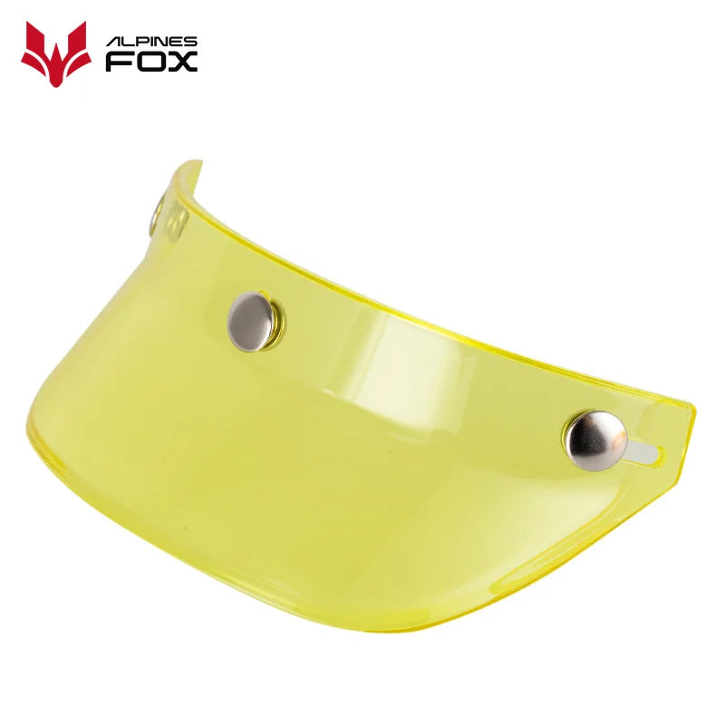 Motorcycle Helmet Sun Shade Protector 3 Snap-Button Retro Open Face Flip Up Down Shield Visor Modified Parts 7.08 X 2.95 In