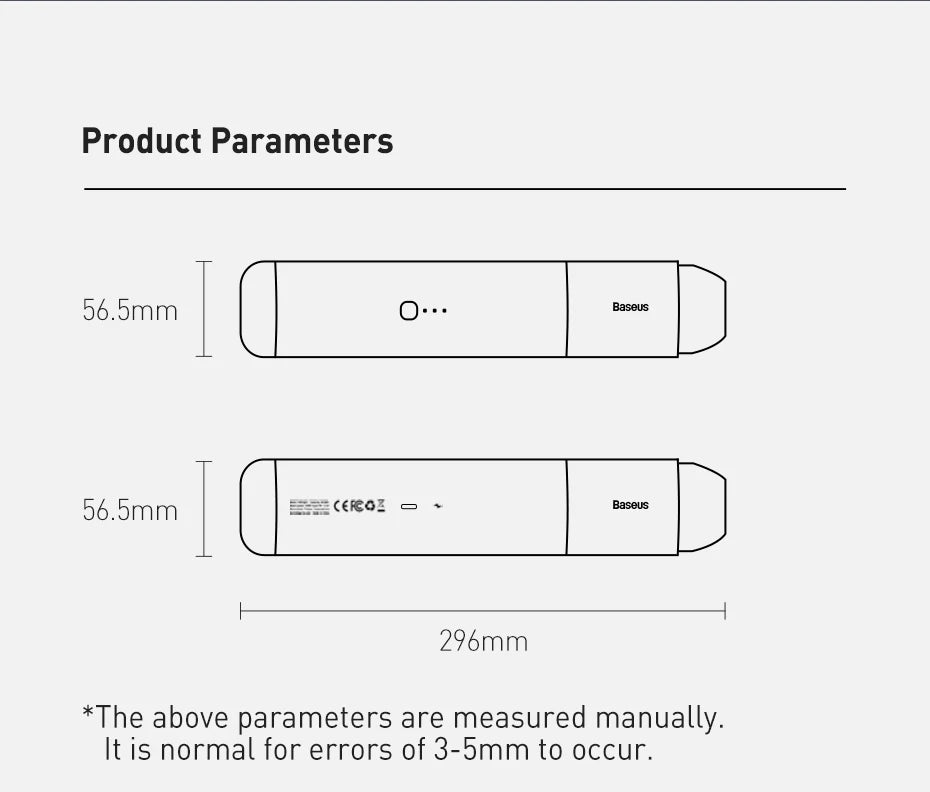 Baseus A3 15000Pa Car Vacuum Cleaner Wireless Cleaner Mini Portable Powerful Auto Vacuum Cleaner Air Blower W LED for Home Car