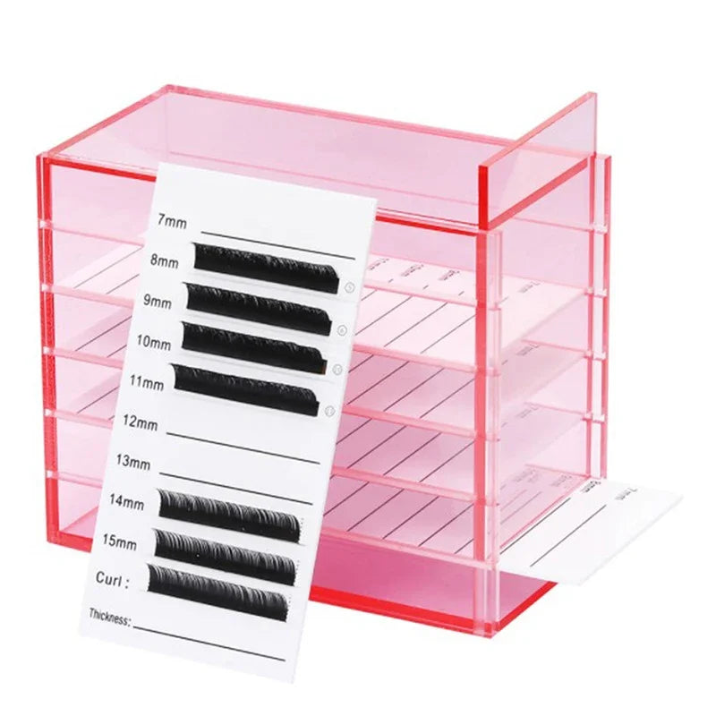 wholesale 1Pcs Eyelash Extensions Storage Box 5 Layers Acrylic Pallet Lash Organizer Holder Display Stand Makeup Tools Supplies