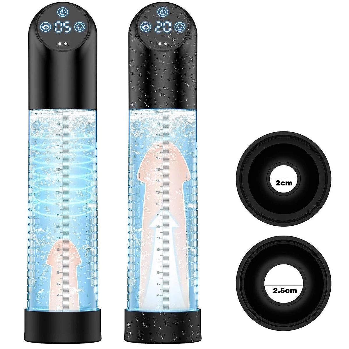 HESEKS Vacuum Sucking Electric Penis Pump Air Water Penis Extender Dick Training Automatic Male Masturbator Sex Toy for Men 18+