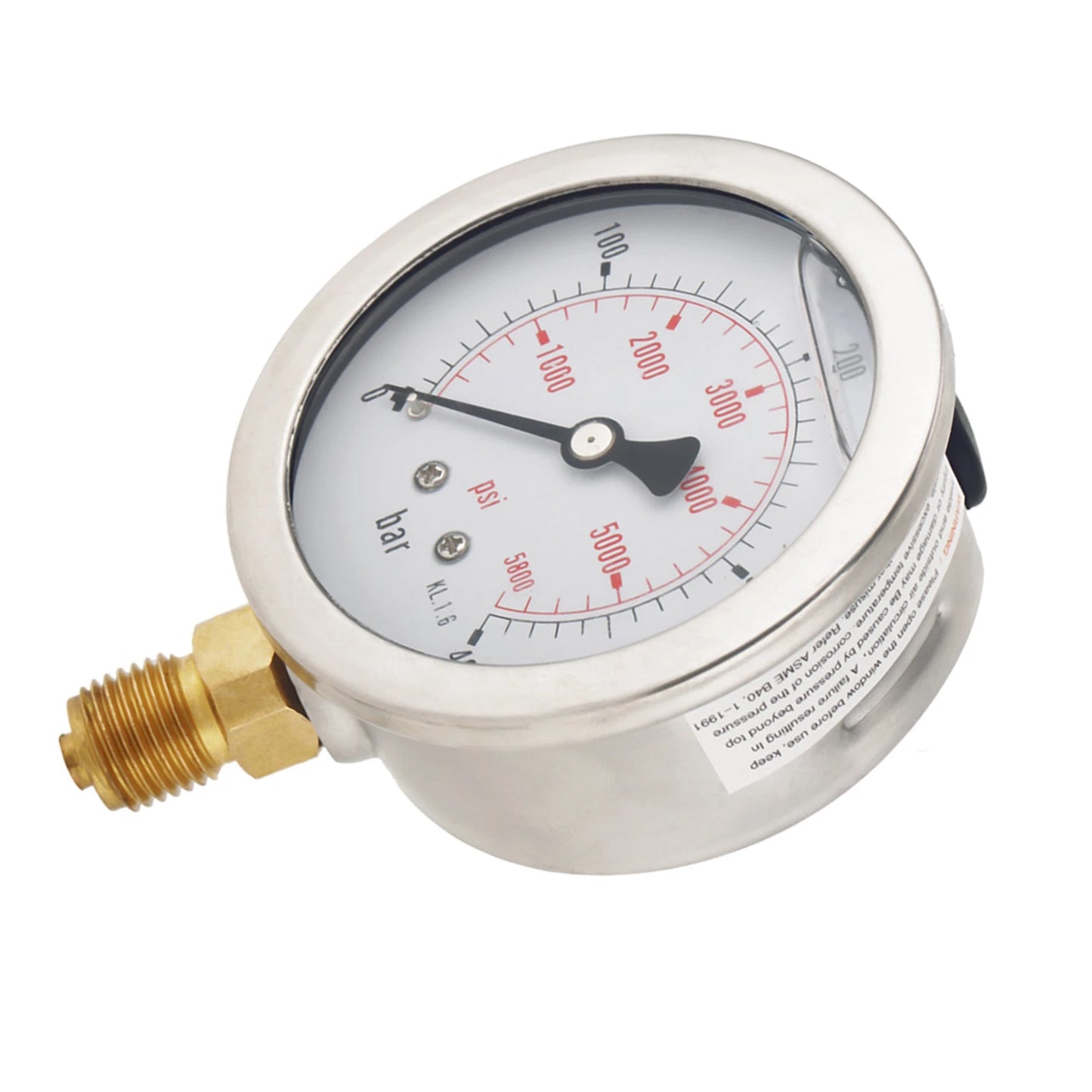 0‑400BAR 0‑5800PSI G1/4 68mm Hydraulic Pressure Gauge Meter Air Pressure Gauge Hydraulic Gauge Hydraulic Pressure Gauge