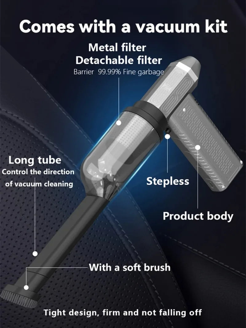 130000RPM Turbofan Air Blower Air gun Mini Turbo Jet Fan Brushless Motor Handheld Duct Fan Portable Charging Cleaning Car Vacuum