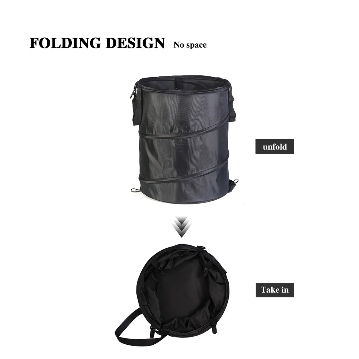 1pc Pop-up Trash Can, Outdoor Portable Camping Folding Trash Can Camping Trash Can Gardening Garden Garbage Bag Garden Leaf Buck