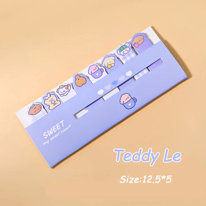 Creative Cute Cartoon Animal Index Stickers Stationery Notebook High Appearance Convenience Stickers Student Supplies