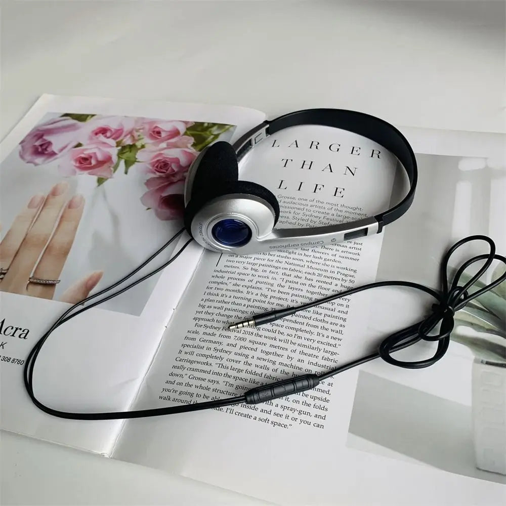Y2k Personality Retro Headphones Millennium Wind Headset Blue Black Fashion Style Headset Over Ear Earbud 3.5mm Type C Headset