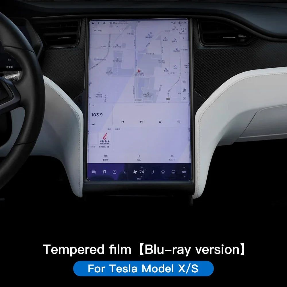 YZ Tempered Glass Screen Protector For Tesla Model 3 Y X 2023 2022 2021 Center Control Accessorie Tesla HD Film Protection