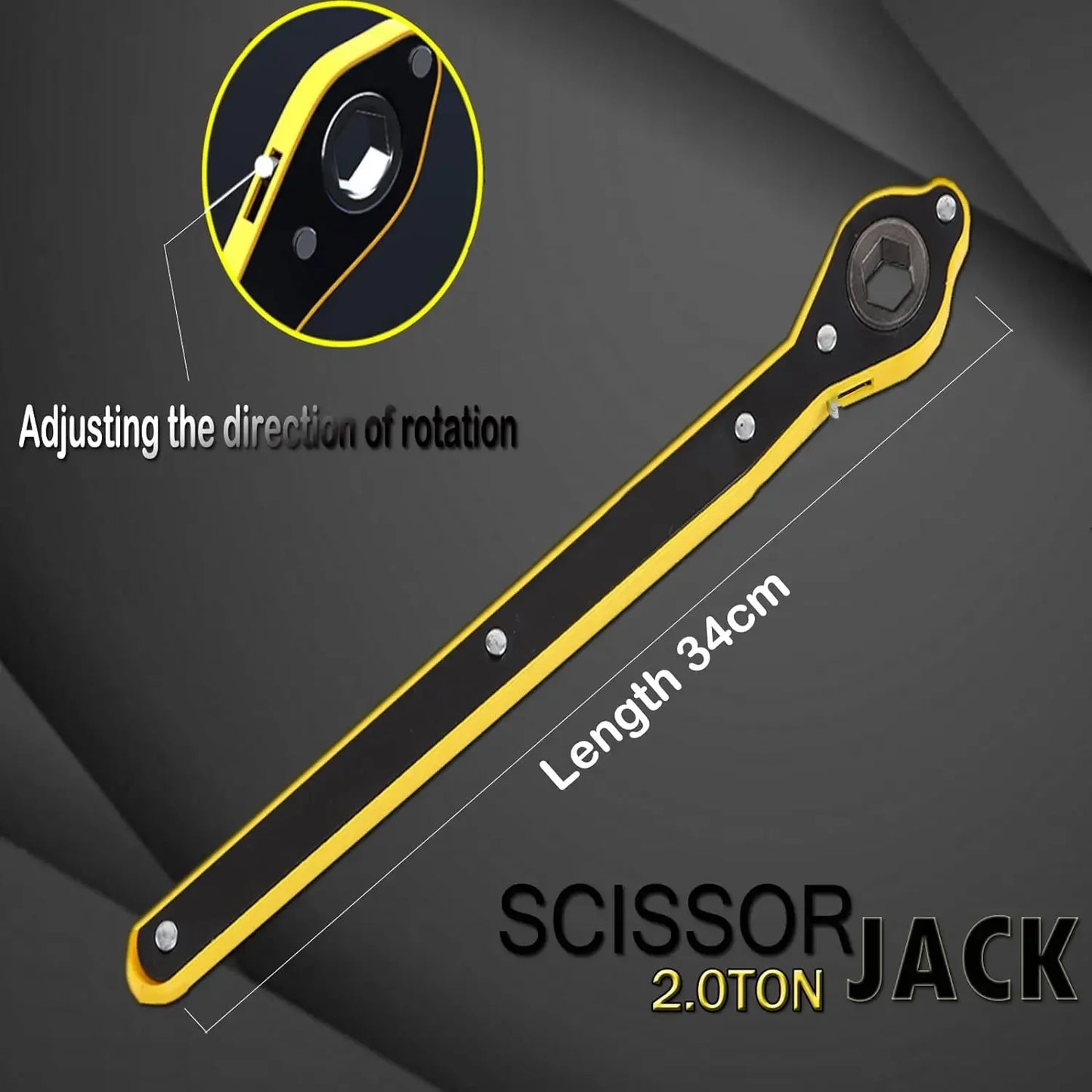 Car Jack 0.8T/1T/2T Portable Labor-saving Hand-cranked Car Scissor Jack Car Repair and Tire Replacement Special Tool for Car SUV