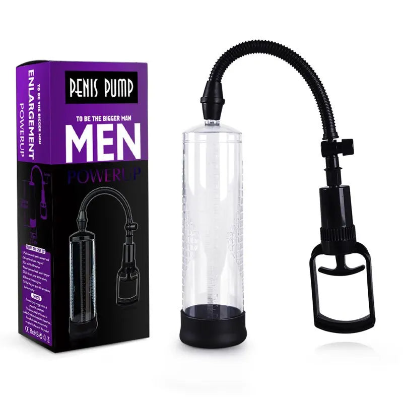 8 Inch Manual Trolley Penis Pump, Regular and Deluxe Versions Available, Negative Pressure Vacuum Penis Exerciser