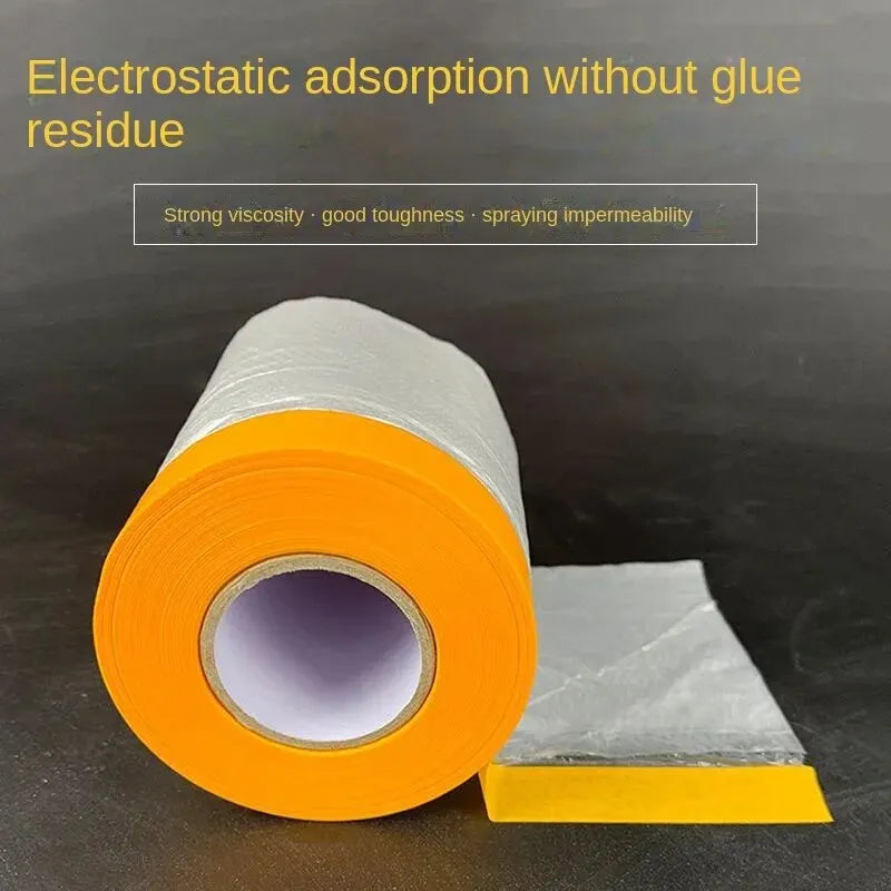 0.35m * 20m Transparent Plastic Shielding Film Waterproof Dust Cover Living Room Kitchen Furniture Decoration Vacant Protective
