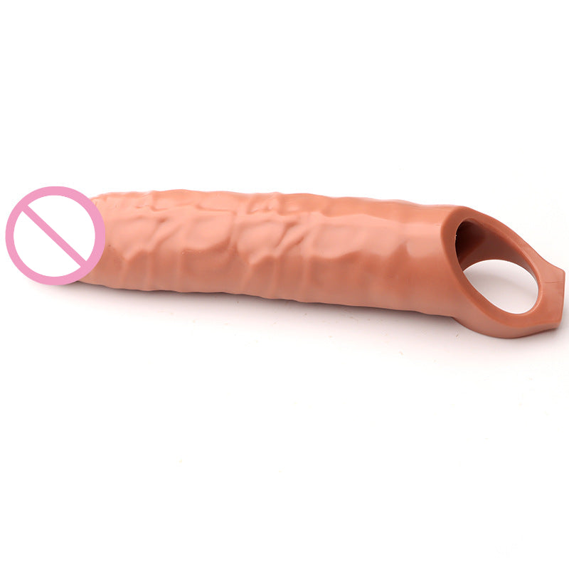 28cm Large Penis Sleeve Sex Toys for Men Penis Enlargement Extender Condom Penis Extension Adult Toys Delay Ejaculation Sex Shop