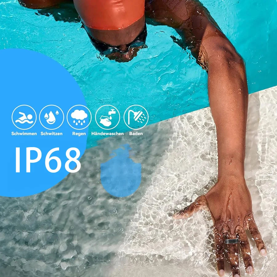 little meatball2025New Smart Ring Men's and Women's Heart Rate Oximetry Monitor IP68, Multi-Sport Mode for Android and i0s