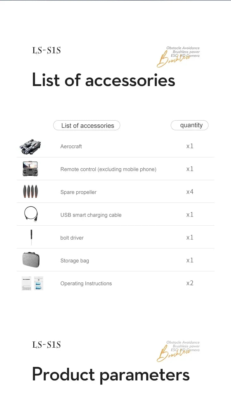 New S1S 5G GPS Drone Camera 8K Professional Brushless Motor Dron Obstacle Avoidance HD Dual Camera Foldable Quadcopter Toys